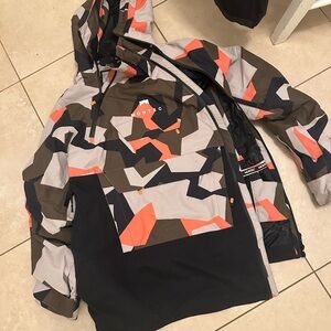 Men's Montec Doom Ski  Jacket - Camouflage Orange, Black & Gray